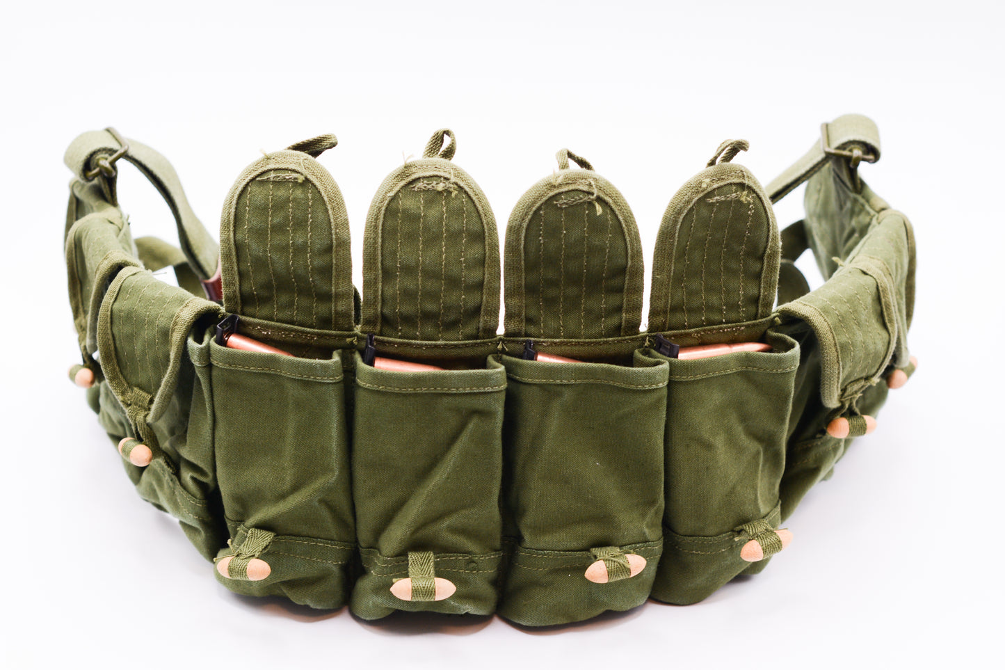 Chinese Military Surplus SKS Rifle Ammo Chest Rig - Vietnam War Bandolier/Bandoleer/Tactical Vest - Stripper Clips Carrier