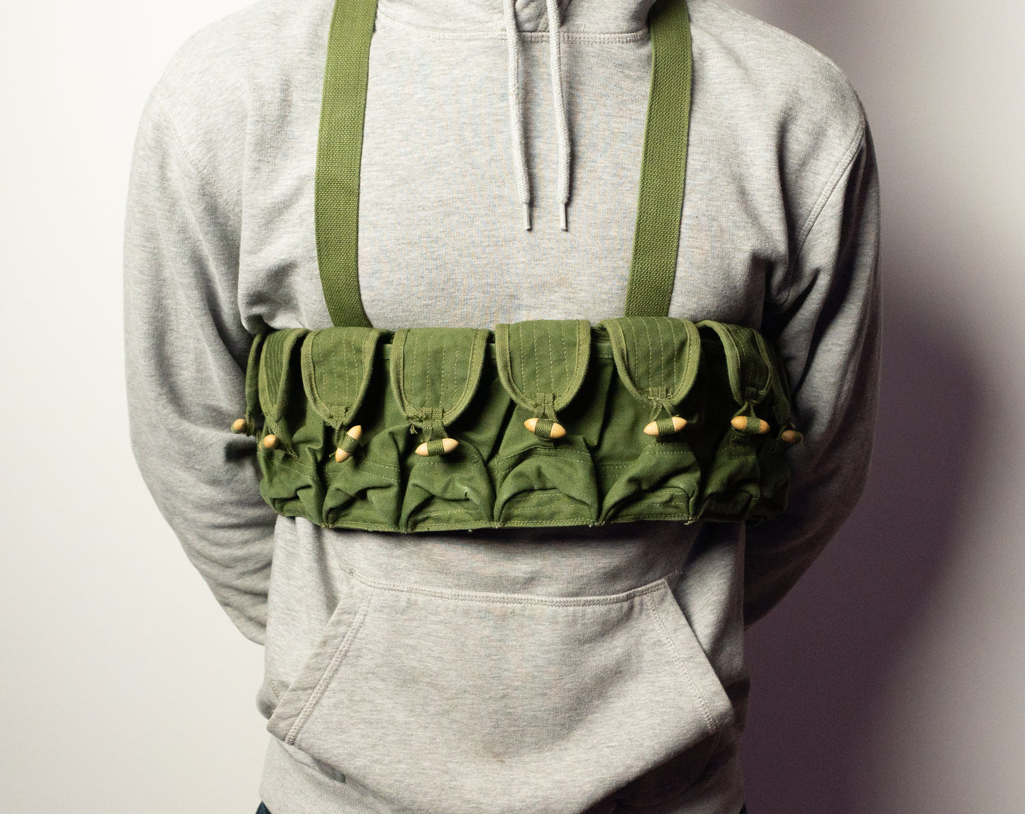 Chinese Military Surplus SKS Rifle Ammo Chest Rig - Vietnam War Bandolier/Bandoleer/Tactical Vest - Stripper Clips Carrier